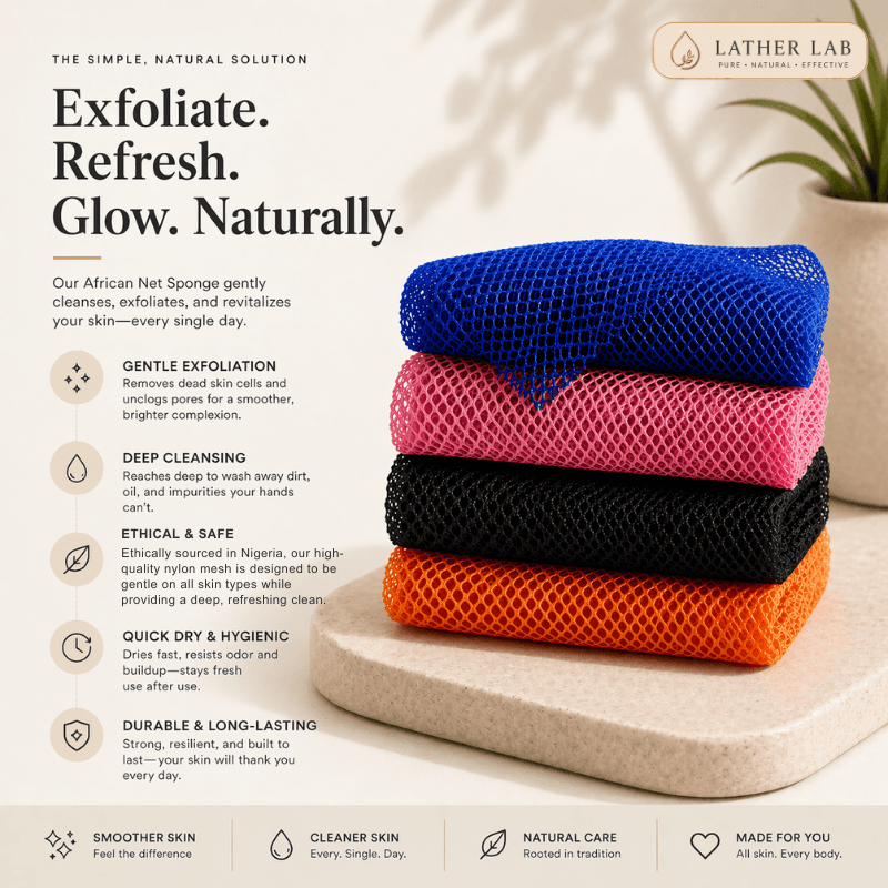 Lather Lab™ Premium African Net Sponge